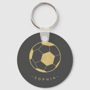 Modern fotbollsspelare i Personligen Svarta och Gu Nyckelring