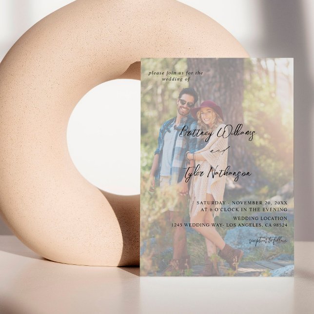 Modern foto 12 Lodrät Bröllop Inbjudningar (Skapare uppladdad)
