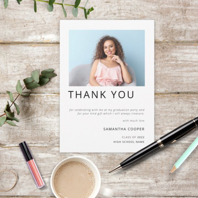 Modern foto 2022 Studenten White Tack Kort (Skapare uppladdad)