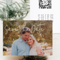 Modern Foto Anpassad QR-kod Spara Datumet