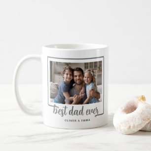 Modern Foto Bästa Pappa Någonsin Manus Kaffemugg