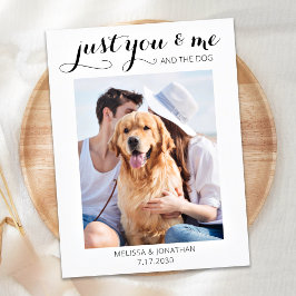 Modern Foto Bröllop Nygifta Hund Bröllop Meddelande Vykort