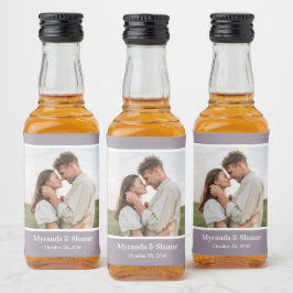 Modern Foto Bröllop Spritflaskor Etikett
