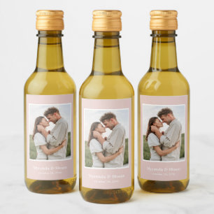 Modern Foto Bröllop Vinetikett