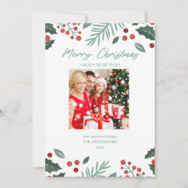 Modern Foto Collage God Jul Julkort Inbjudningar
