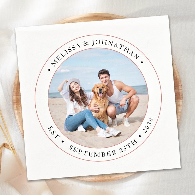 Modern foto för Bröllop Personlig Pappersservett (Skapare uppladdad)