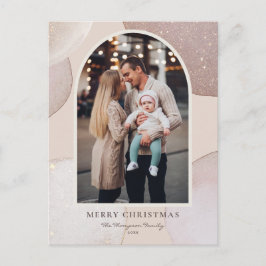 Modern foto för Glitter Shapes God jul Helg Vykort