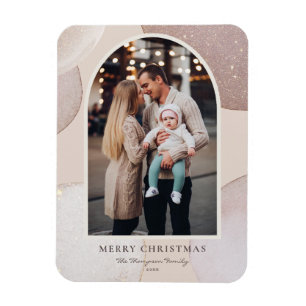 Modern foto för Glitter Shapes God jul Magnet