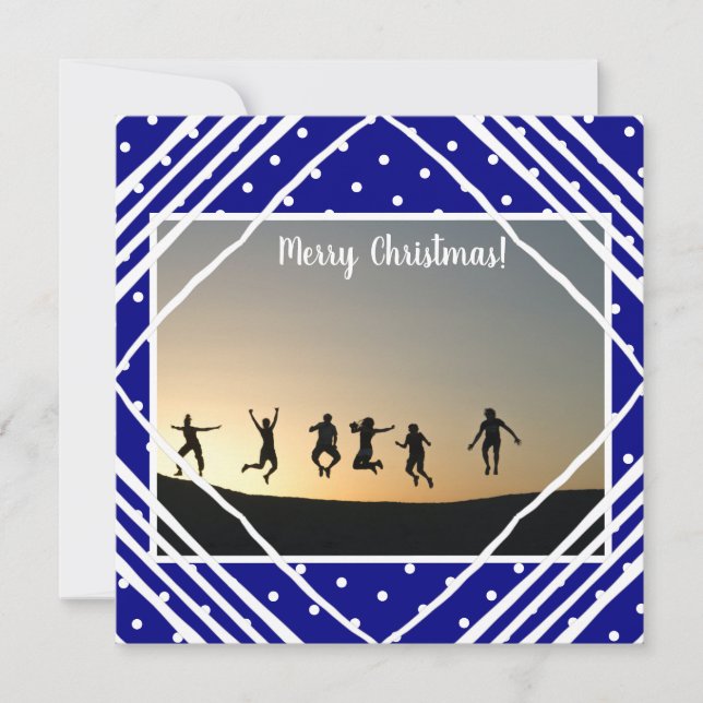 Modern foto för marint God jul Julkort (Framsida)