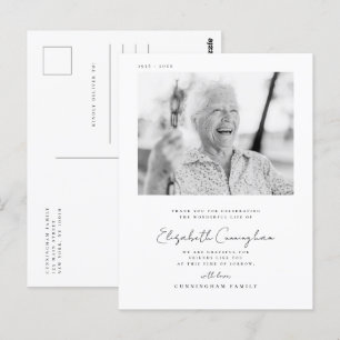 Modern foto för minnesfunktionell Elegant - enkel  Vykort