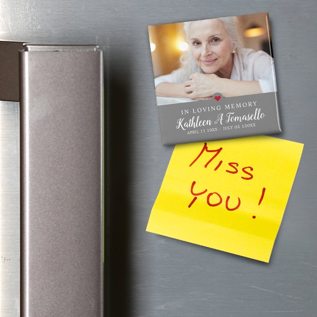 Modern foto för minnesvärt sympatisk sorg magnet (In Loving Memory Sympathy Photo Magnet)