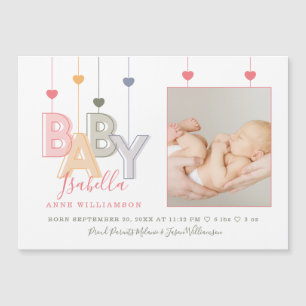 Modern foto för nyfödda Flicka-födelsetal i Baby B