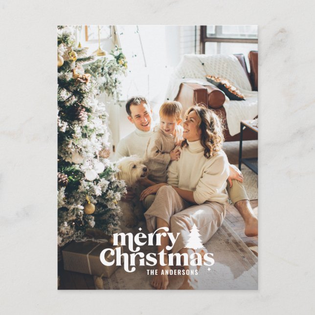 Modern foto för Retro-typografi Helg Vykort (Framsida)