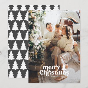 Modern foto för Retro-typografi Julkort