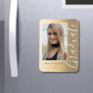 Modern foto för Snyggt i Studenten Guld Magnet