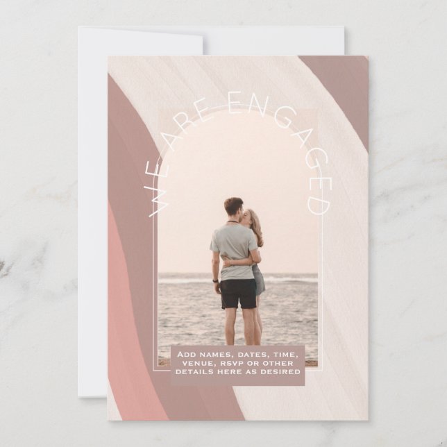 MODERN FOTO FÖRLOVNING INBJUDAN - blandat Färg (Framsida)