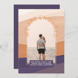 MODERN FOTO FÖRLOVNING INBJUDAN - blandat Färg