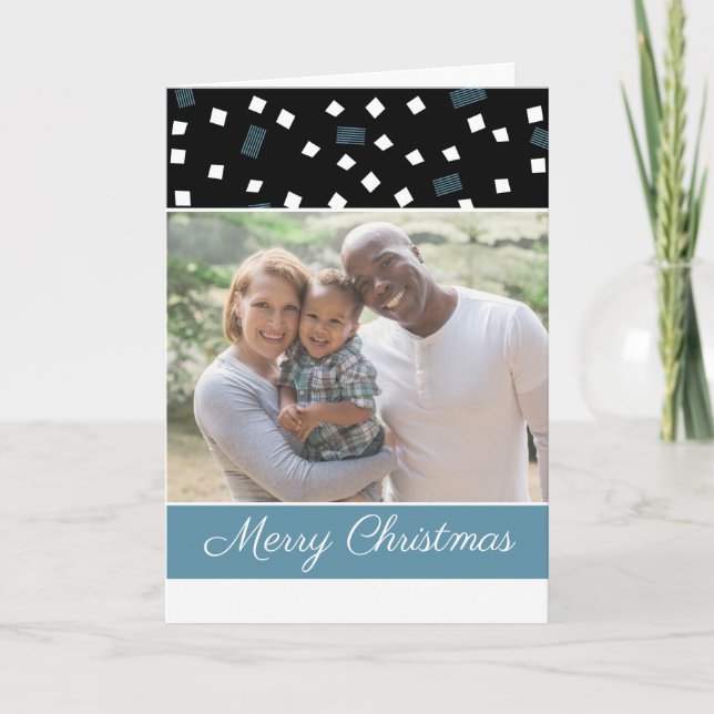 Modern foto God jul Mönster Bild Helgkort (Framsida)