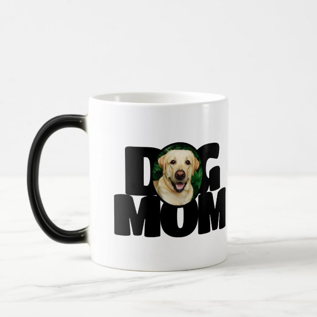 Modern Foto Hundmamma Enkel Magisk Mugg (Vänster)