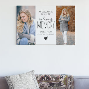 Modern foto in Loving Memory Tribute Canvastryck