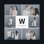 Modern foto-magnet med fetstil, monogram, redigerb magnet<br><div class="desc">Fotogåvor är de bästa gåvorna! Personlig enkelt med text och/eller bilder för ett anpassningsbar. Designad av Berry Berry Sweet. Visa fler design på www.berryberrysweet.com</div>