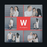 Modern foto-magnet med fetstil, monogram, redigerb magnet<br><div class="desc">Fotogåvor är de bästa gåvorna! Personlig enkelt med text och/eller bilder för ett anpassningsbar. Designad av Berry Berry Sweet. Visa fler design på www.berryberrysweet.com</div>