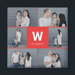 Modern foto-magnet med fetstil, monogram, redigerb magnet<br><div class="desc">Fotogåvor är de bästa gåvorna! Personlig enkelt med text och/eller bilder för ett anpassningsbar. Designad av Berry Berry Sweet. Visa fler design på www.berryberrysweet.com</div>