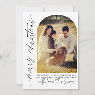 Modern foto med båge julkort