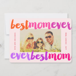 Modern foto med bästa Mamma någonsin färgat psalss Kort