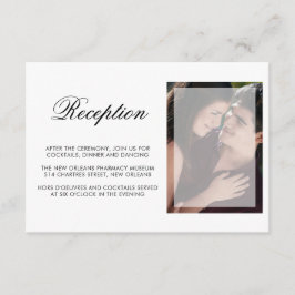 Modern foto med Chic Script-bröllopsmottagning Tilläggskort