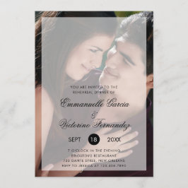 Modern foto med Chic Script Rehearsal Dinner Inbjudningar