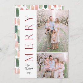 Modern foto med minimal enkel typografi julkort