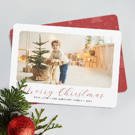 Modern foto med minimalistiskt God jul Julkort