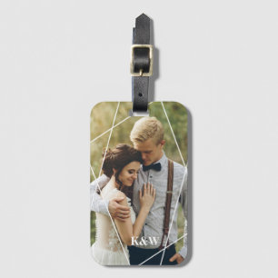 Modern foto och Monogram Bagagebricka