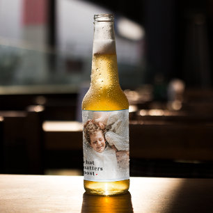 Modern foto och vad som betyder mest positiv citat ölflaska etikett