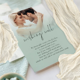 Modern foto-overlay Bröllop Sage Wishing-brunn Tilläggskort