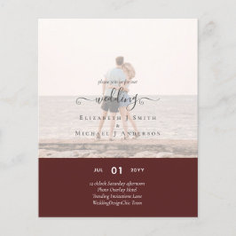Modern FOTO OVERLAY TEXT Bröllopsbudget Flygblad