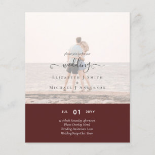 Modern FOTO OVERLAY TEXT Bröllopsbudget Flygblad