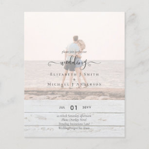 Modern FOTO OVERLAY TEXT Bröllopsbudget Flygblad