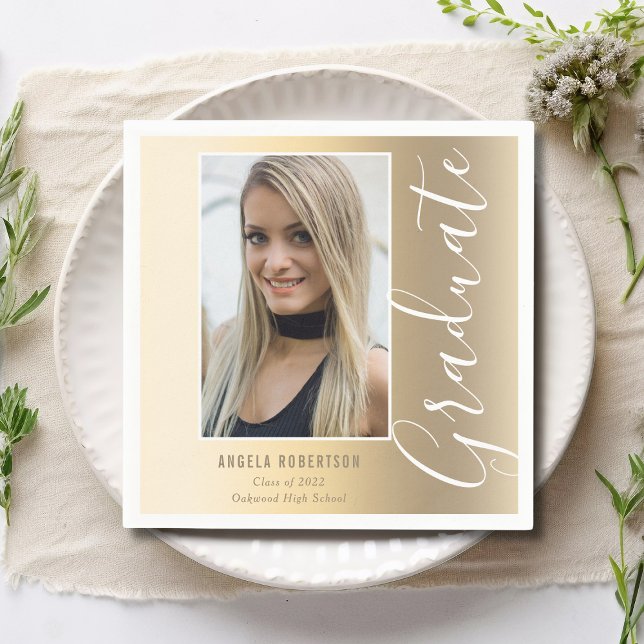 Modern foto Party i Snyggt Studenten Pappersservett (Skapare uppladdad)