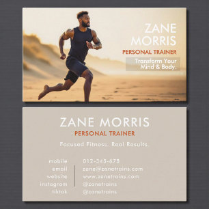 Modern foto personlig tränare Fitness Visitkort