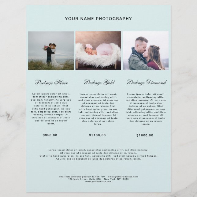 Modern Foto Preisliste (Framsida)