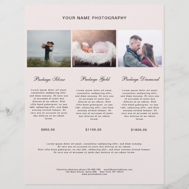 Modern Foto Preisliste (Framsida)