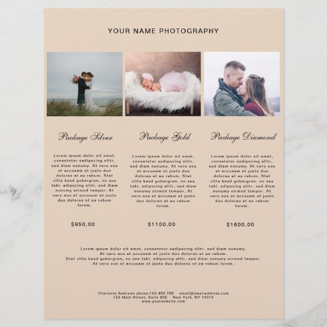 Modern Foto Preisliste (Framsida)