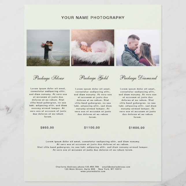 Modern Foto Preisliste (Framsida)