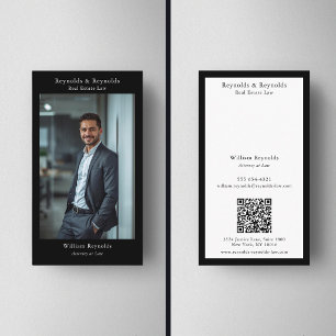 Modern Foto Professionell Juridisk Firma QR-kod Visitkort