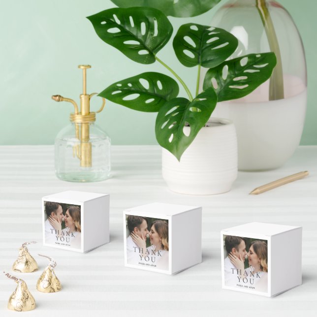 Modern foto-redaktionell bröllop presentaskar (Multipel)