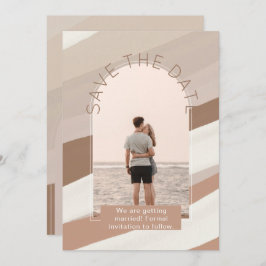 Modern Foto Spara Datum Bröllop Inbjudningar