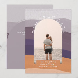 Modern Foto Spara Datum Bröllop Inbjudningar