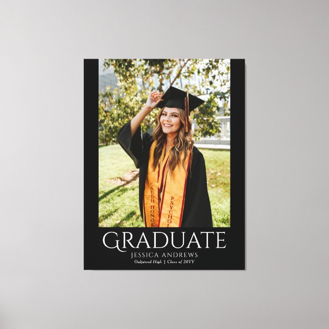 Modern foto Student i Studenten Snyggt Canvastryck (Framsida)